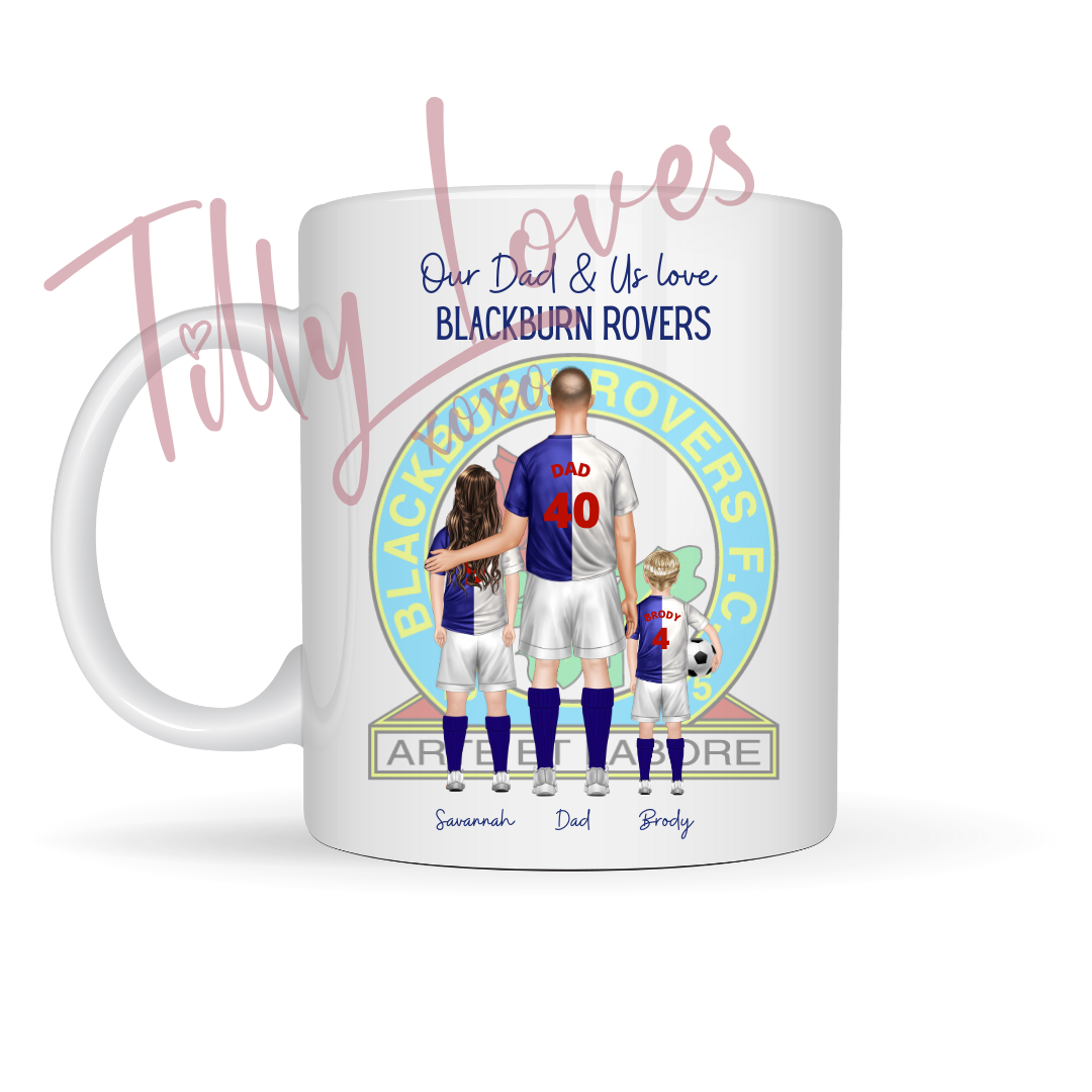 Football family print mug