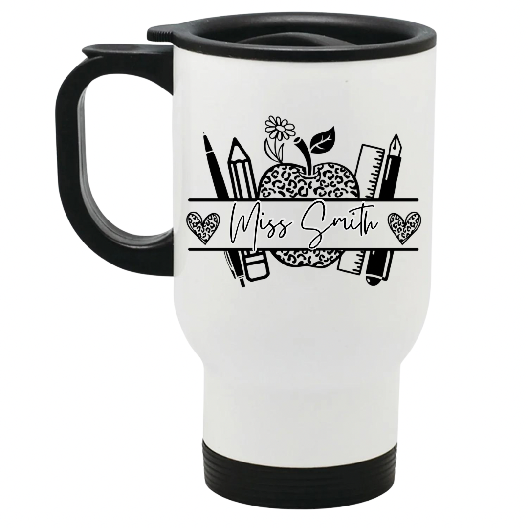 Teacher Black & White Design - Travel Mug