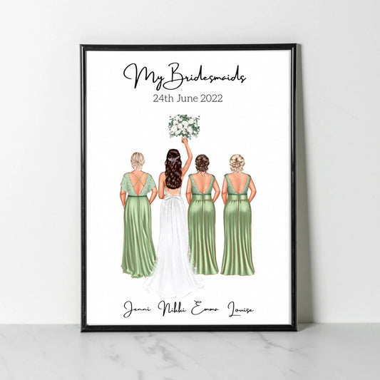 Bride & Bridesmaids print