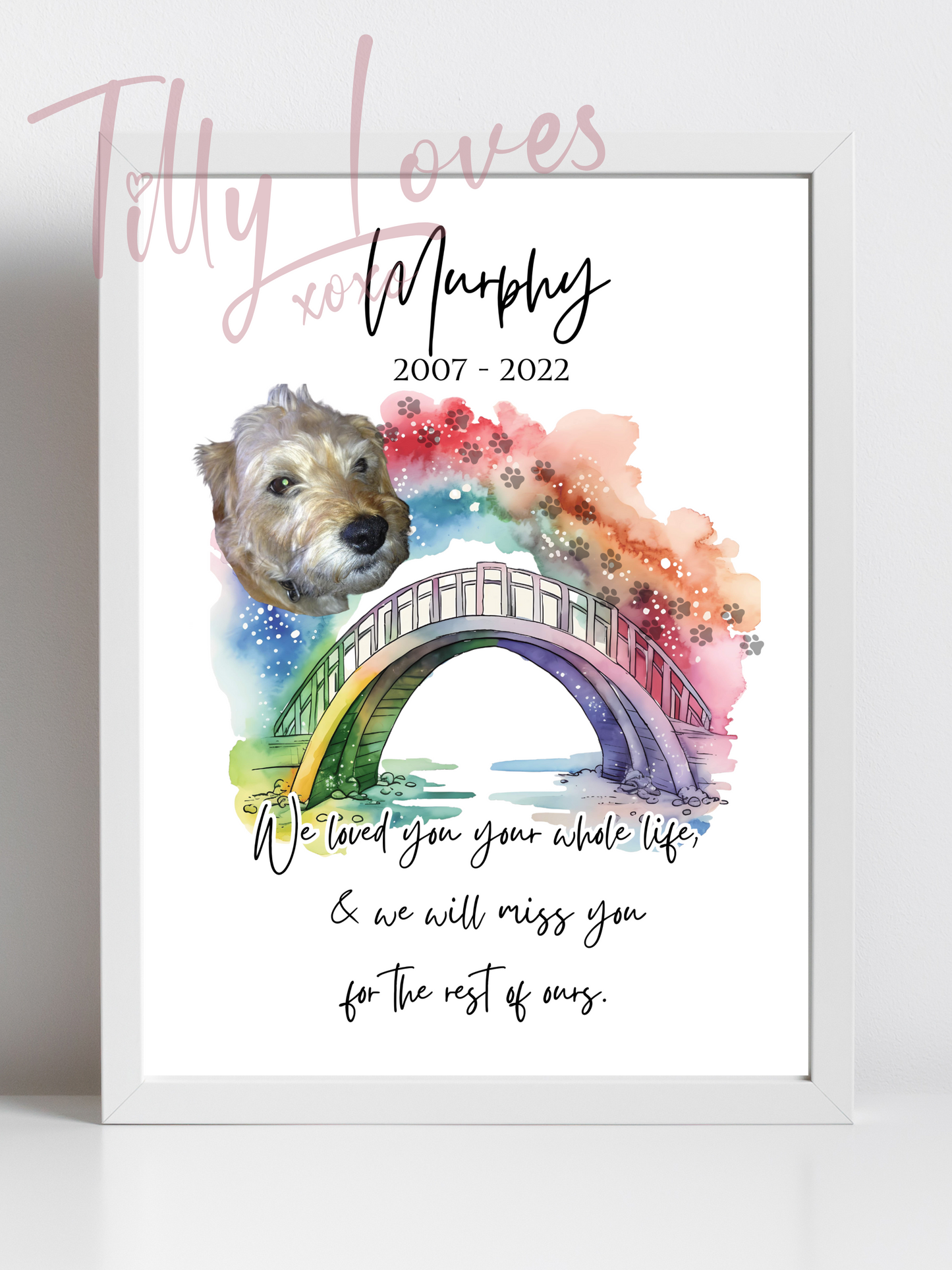 Pet Memorial Rainbow Bridge Print