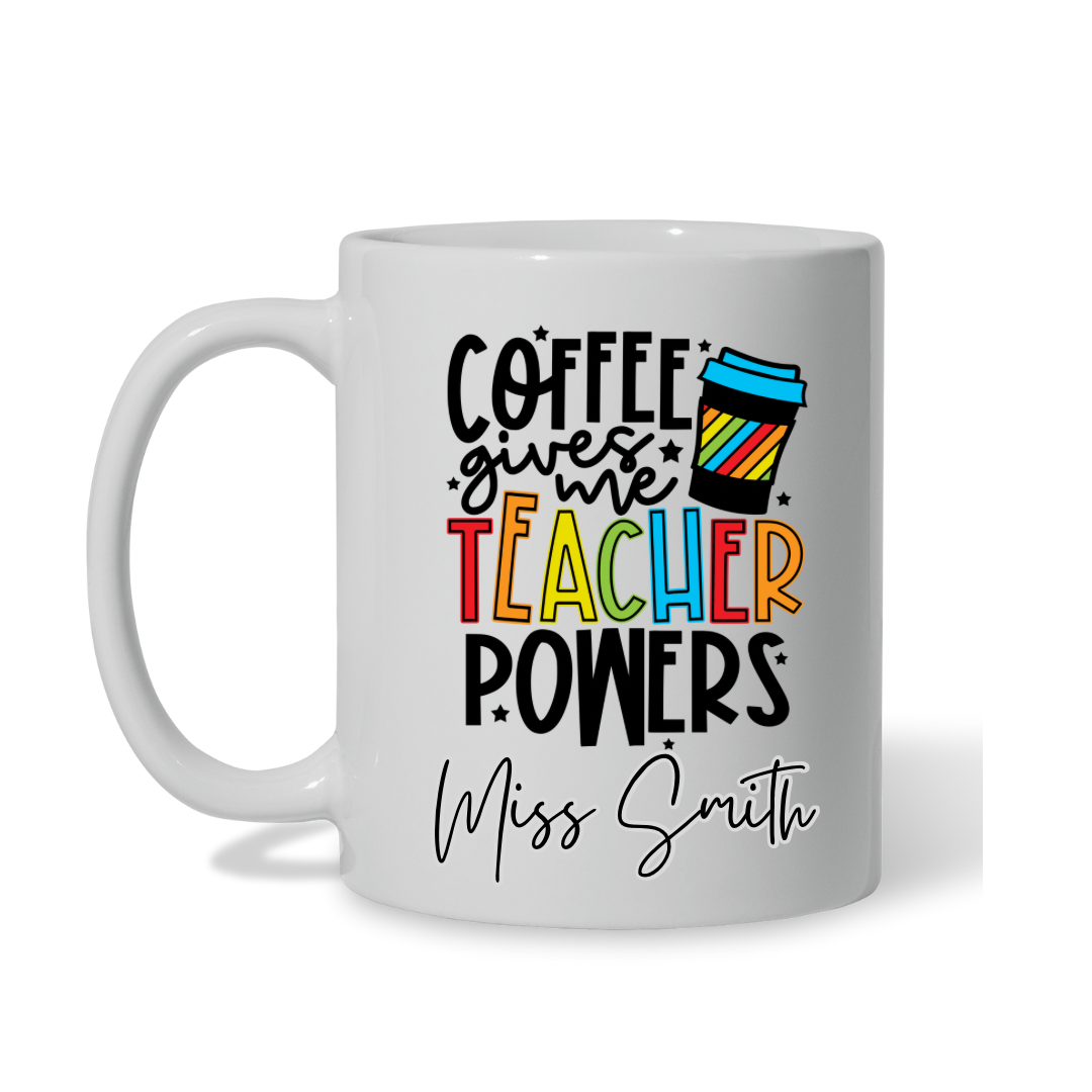 Teacher powers mug