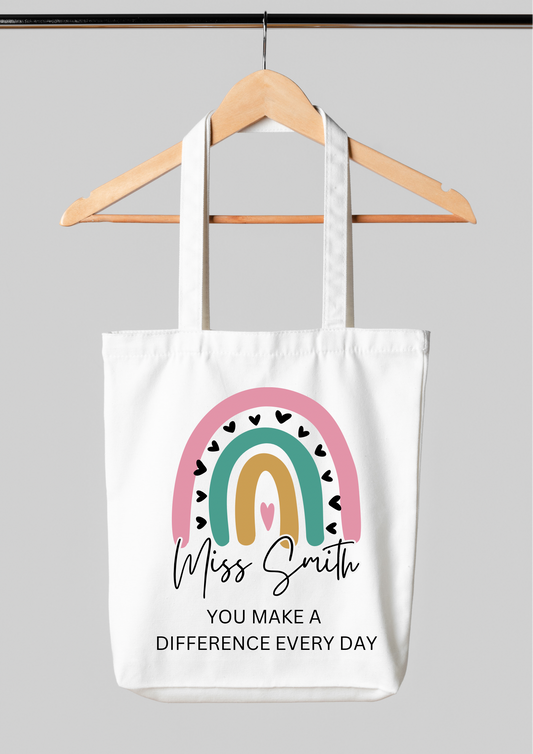 Teacher - Rainbow Tote Bag