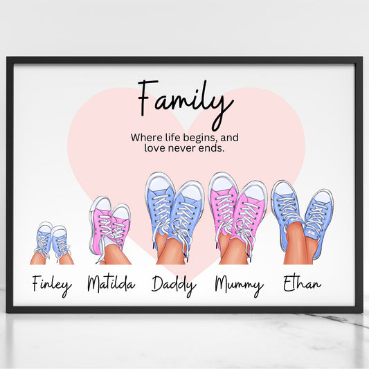 Family Converse Clipart Print & Frame.